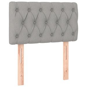 vidaXL Uzglavlje svjetlosivo 80x7x78/88 cm od tkanine