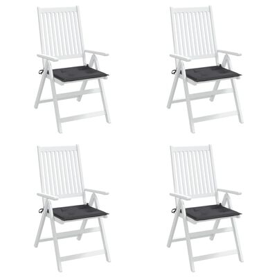 vidaXL Jastuci za vrtne stolice 4 kom antracit 40x40x3 cm od tkanine