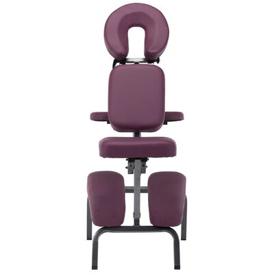 vidaXL Masažna stolica od umjetne kože boja burgundca 122 x 81 x 48 cm