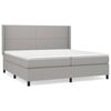 vidaXL Krevet s oprugama i madracem svjetlosivi 200 x 200cm od tkanine
