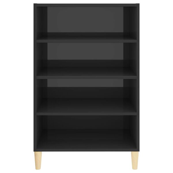 vidaXL Komoda visoki sjaj siva 57 x 35 x 90 cm od konstruiranog drva