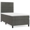 vidaXL Box spring krevet s madracem tamnosivi 100x200 cm bar&scaron;unasti