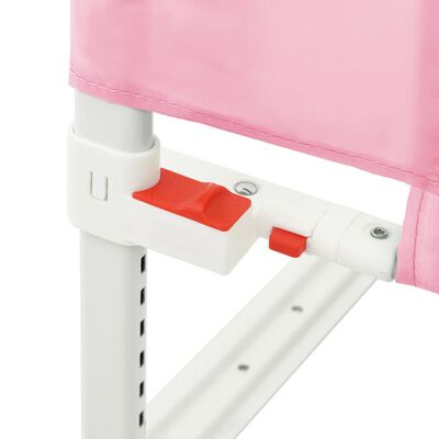 vidaXL Sigurnosna ograda za dječji krevet ružičasta 150x25 cm tkanina