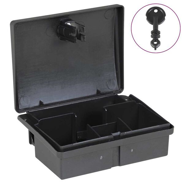 vidaXL Zamke za miševe 20 kom crne 13x10x4 cm