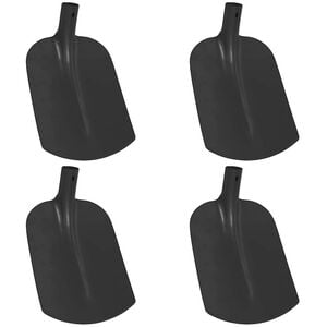 vidaXL Glava lopate 4 pcs Crna 34,5 x 24 cm Čelik s prahom premazan