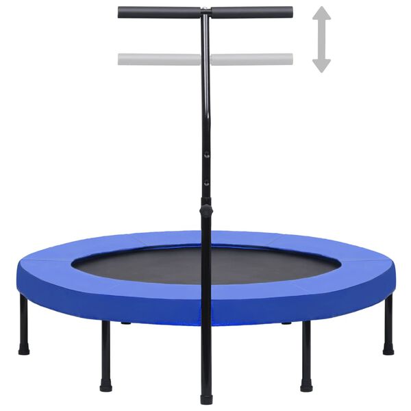 vidaXL Trampolin za vježbanje s ručkom i sigurnosnim jastučićem 122 cm