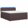 vidaXL Boxspring krevet s madracem Tamno smeđa 160 x 200 cm Tkanina
