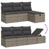 vidaXL 7-dijelni set vrtnih sofa sivi od poliratana