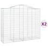 vidaXL Lučne gabionske ko&scaron;are 2 kom 200x50x160/180cm pocinčano željezo