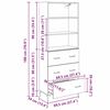 vidaXL Highboard Staro drvo 69,5 x 34 x 180 cm Konstruirano drvo