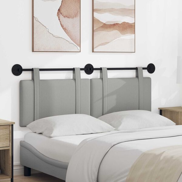 vidaXL Držeće uzglavlje Zidne Oblačnosiva 130 x 55 x 5 cm tkanina