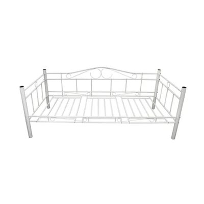 vidaXL Okvir za dnevni krevet bijeli metalni 90 x 200 cm
