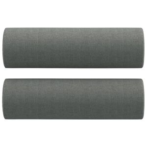 vidaXL Ukrasni jastuci 2 kom tamnosivi &Oslash; 15 x 50 cm od tkanine