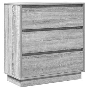 vidaXL Noćni ormar Siva 71 x 34,5 x 75 cm Konstruirano drvo