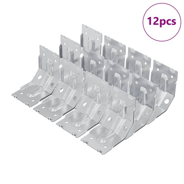 vidaXL Ukljucuje: nosač 12 pcs Cinkom premazano 106 x 55 x 1,5mm Čelik