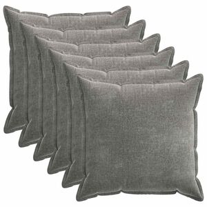 vidaXL Presvlaka za jastuk 6 pcs HOUTEN Tamnosiva 80 x 80 cm