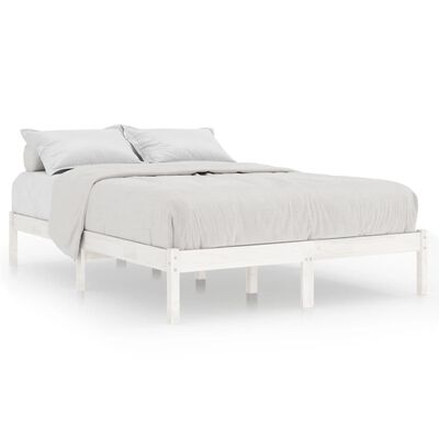 vidaXL Okvir za krevet od masivne borovine bijeli 200 x 200 cm