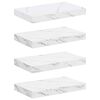 vidaXL Polica na zidu Zidne 4 pcs Bijeli mramor 40 x 23,5 x 4 cm