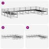 vidaXL Set vanjskih sofa 10 pcs Prirodna Čvrsto drvo akacije