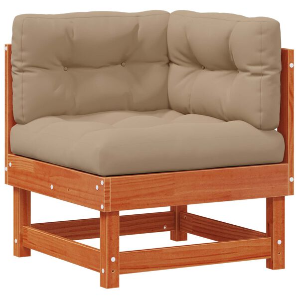 vidaXL Set lounge namje&scaron;taja za vrt 33 pcs Vosak Smeđa