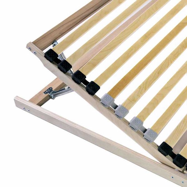 vidaXL Ležaj s letvicama Smeđa 80 x 190 cm Čvrsto drvo bukve