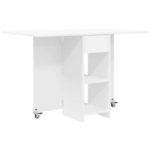 vidaXL Blagovaonski stol 115 x 70 x 75 cm Konstruirano drvo Bijela