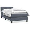 vidaXL Box Spring krevet s madracem tamno sivi 80x210 cm bar&scaron;un