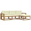 vidaXL Set vanjskih sofa s jastukom 4 pcs Prirodna i krem