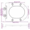 vidaXL Sjedalo za wc s brzim zatvaranjem Antracit 44 x 36.4 x 3.4 cm