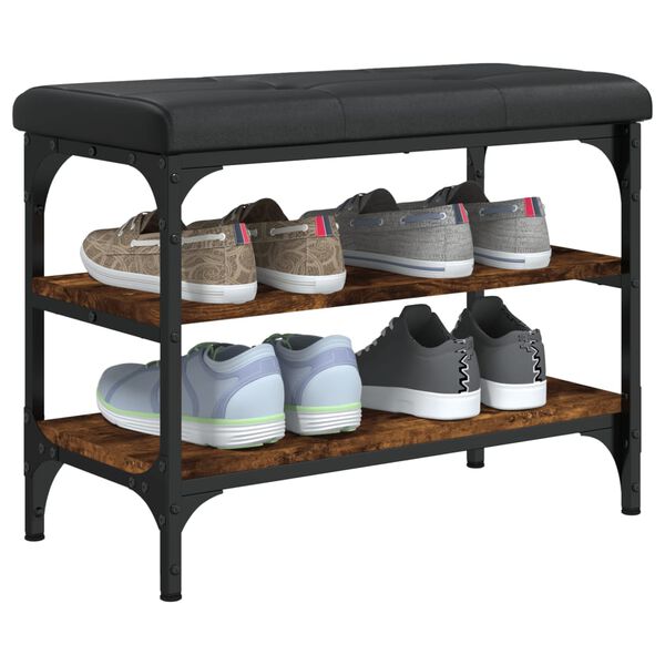 vidaXL Klupa za cipele boja hrasta 62 x 32 x 47 cm konstruirano drvo