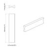 vidaXL Dr&scaron;ka 12 pcs Crna 106 x 7,4 x 15,5 mm Aluminij