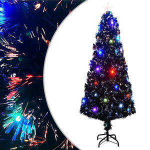 vidaXL Osvijetljeno božićno drvce sa stalkom i LED 240 cm optička vlakna
