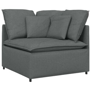 vidaXL Modularna sofa Kutni modul s jastucima tamno siva 100 cm