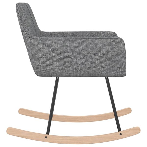 vidaXL Stolica za ljuljanje od tkanine svjetlosiva