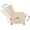 vidaXL Električna masažna fotelja od tkanine krem
