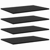 vidaXL Police za knjige 4 pcs Crna 60 x 40 x 1,5 cm Konstruirano drvo