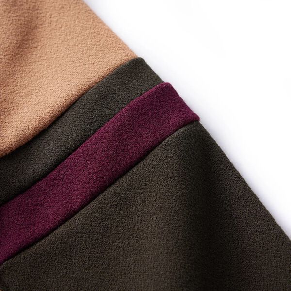 Dječja topla majica tamna kaki i boja deve 116