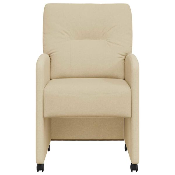 vidaXL Blagovačke stolice s kotačima 2 pcs Krema 57 x 67 x 95 cm