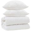 vidaXL Duvet s jastucima s jastukom 3 kom. Bijela Mikrovlakna