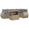 vidaXL 6-dijelni set vrtnih sofa s jastucima bež od poliratana