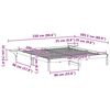 vidaXL Krevetna konstrukcija Bijelo 180 x 200 cm Čvrsto borovo drvo