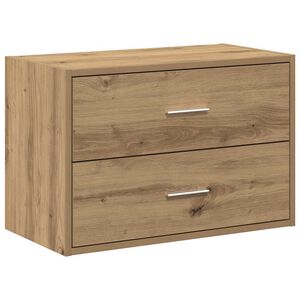 vidaXL Ormarić s 2 ladice boja hrast 60x31x40 cm konstruirano drvo