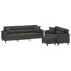 vidaXL 3-dijelni set sofa s jastucima tamnosivi od mikrovlakana