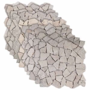 vidaXL Mozaik pločice Krem 30 x 30 cm Mramor