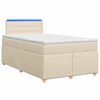 vidaXL Boxspring krevet s madracem Krem 120 x 190 cm Tkanina