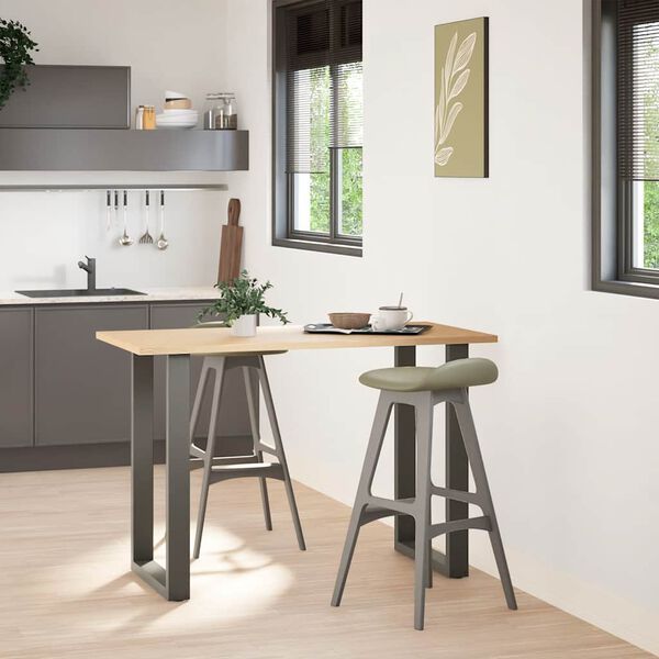 vidaXL Noge za barski stol U-oblika 2 kom antracit 60 x (90-91) cm čelik