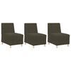 vidaXL Modularna sofa bez naslona 3 pcs Zelena 55 x 74 x 82 cm