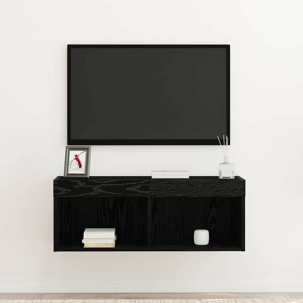 vidaXL Set TV komoda Crni hrast 80 x 30 x 30 cm Konstruirano drvo