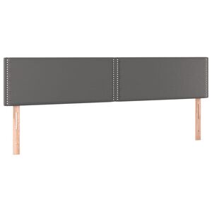 vidaXL Uzglavlja siva 180x5x78/88 cm od umjetne kože