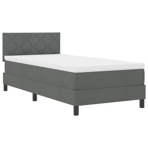 vidaXL Krevet s opruga kutije Tamno siva 100 x 200 cm tkanina